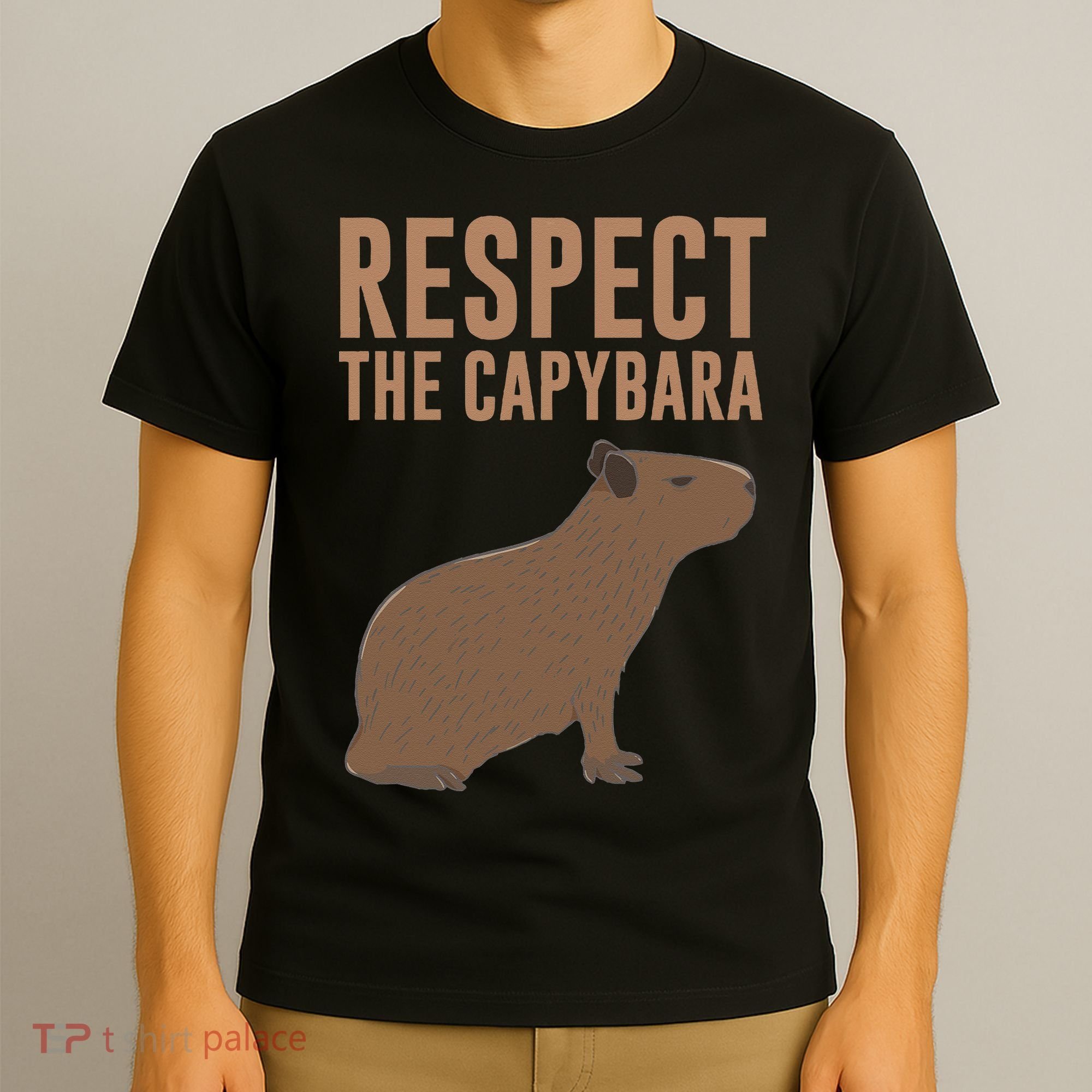 Capybara Gifts Respect The Capybara Cute Animal T-Shirt
