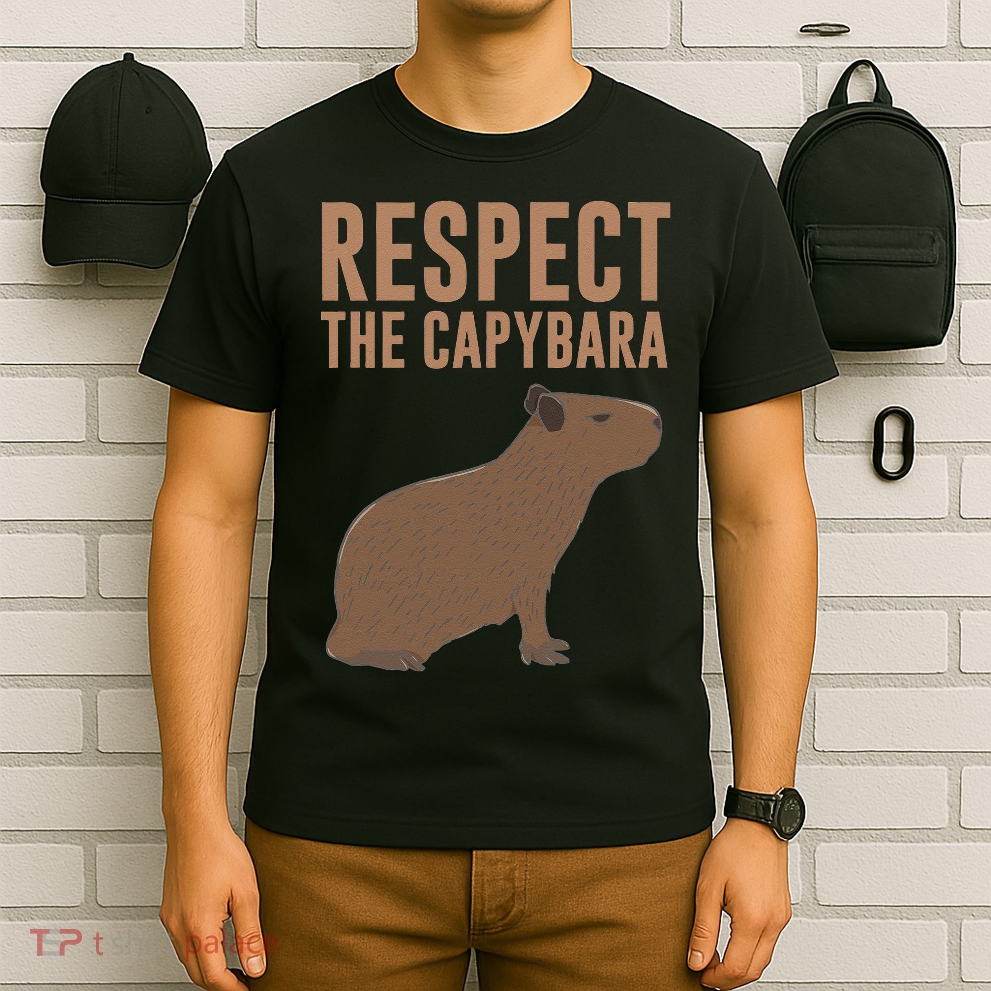 Capybara Gifts Respect The Capybara Cute Animal T-Shirt