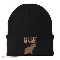 Capybara Gifts Respect The Capybara Cute Animal Beanie thumb 0