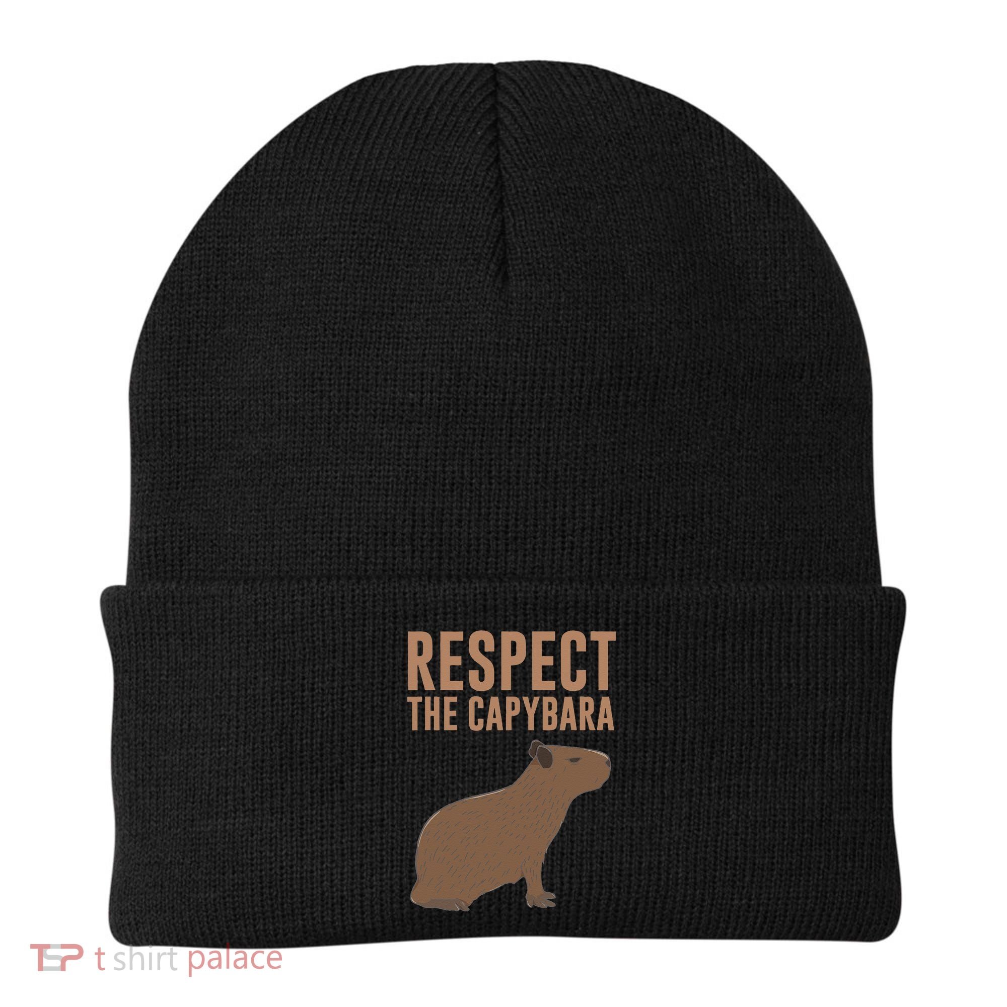 Capybara Gifts Respect The Capybara Cute Animal Beanie