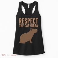 Capybara Gifts Respect The Capybara Cute Animal Women's Tank Top thumb 0