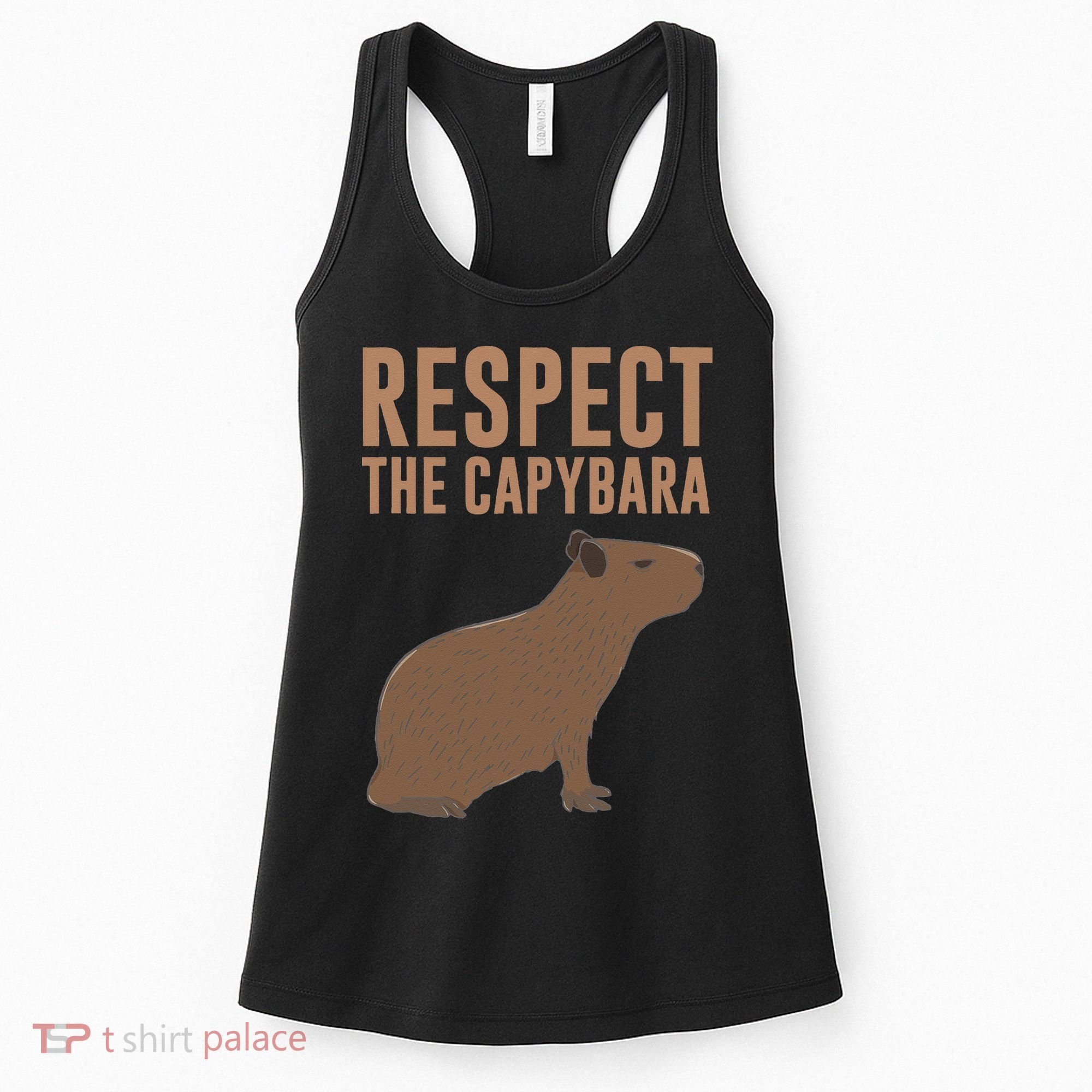 Capybara Gifts Respect The Capybara Cute Animal Women's Tank Top