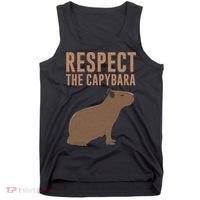 Capybara Gifts Respect The Capybara Cute Animal Tank Top thumb 0