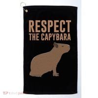 Capybara Gifts Respect The Capybara Cute Animal Golf Towel thumb 0
