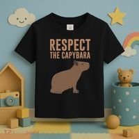 Capybara Gifts Respect The Capybara Cute Animal Toddler T-Shirt thumb 3