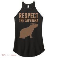 Capybara Gifts Respect The Capybara Cute Animal Women's Perfect Tri Rocker Tank thumb 0