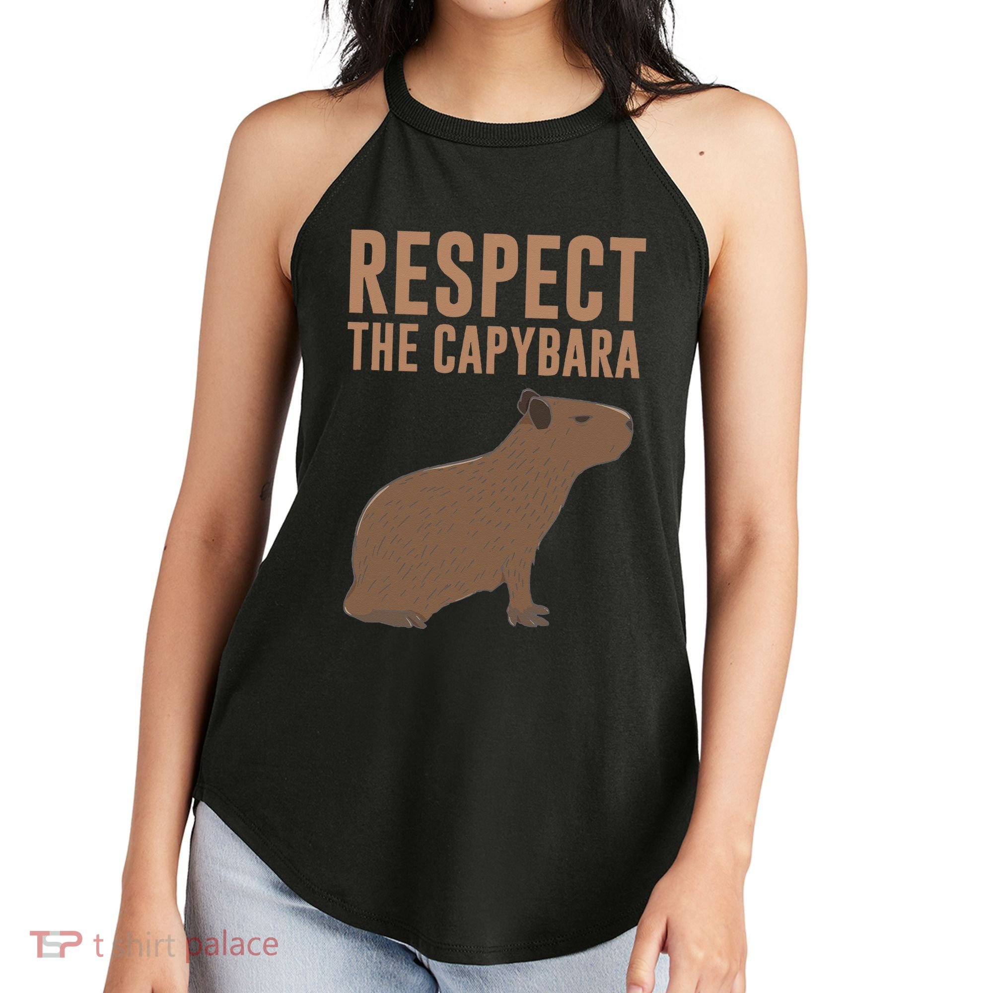 Capybara Gifts Respect The Capybara Cute Animal Women's Perfect Tri Rocker Tank