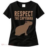 Capybara Gifts Respect The Capybara Cute Animal Women's T-Shirt thumb 0