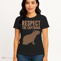 Capybara Gifts Respect The Capybara Cute Animal Women's T-Shirt thumb 4