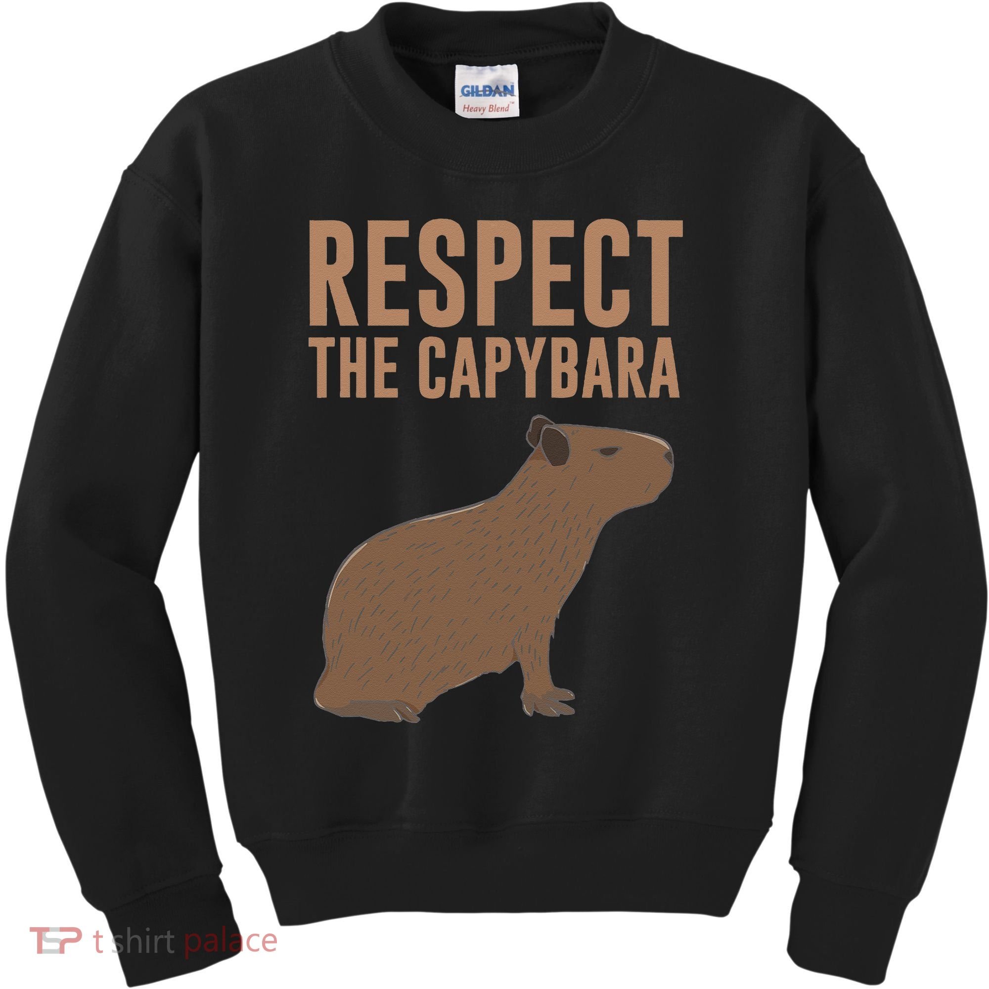 Capybara Gifts Respect The Capybara Cute Animal Kids Sweatshirt