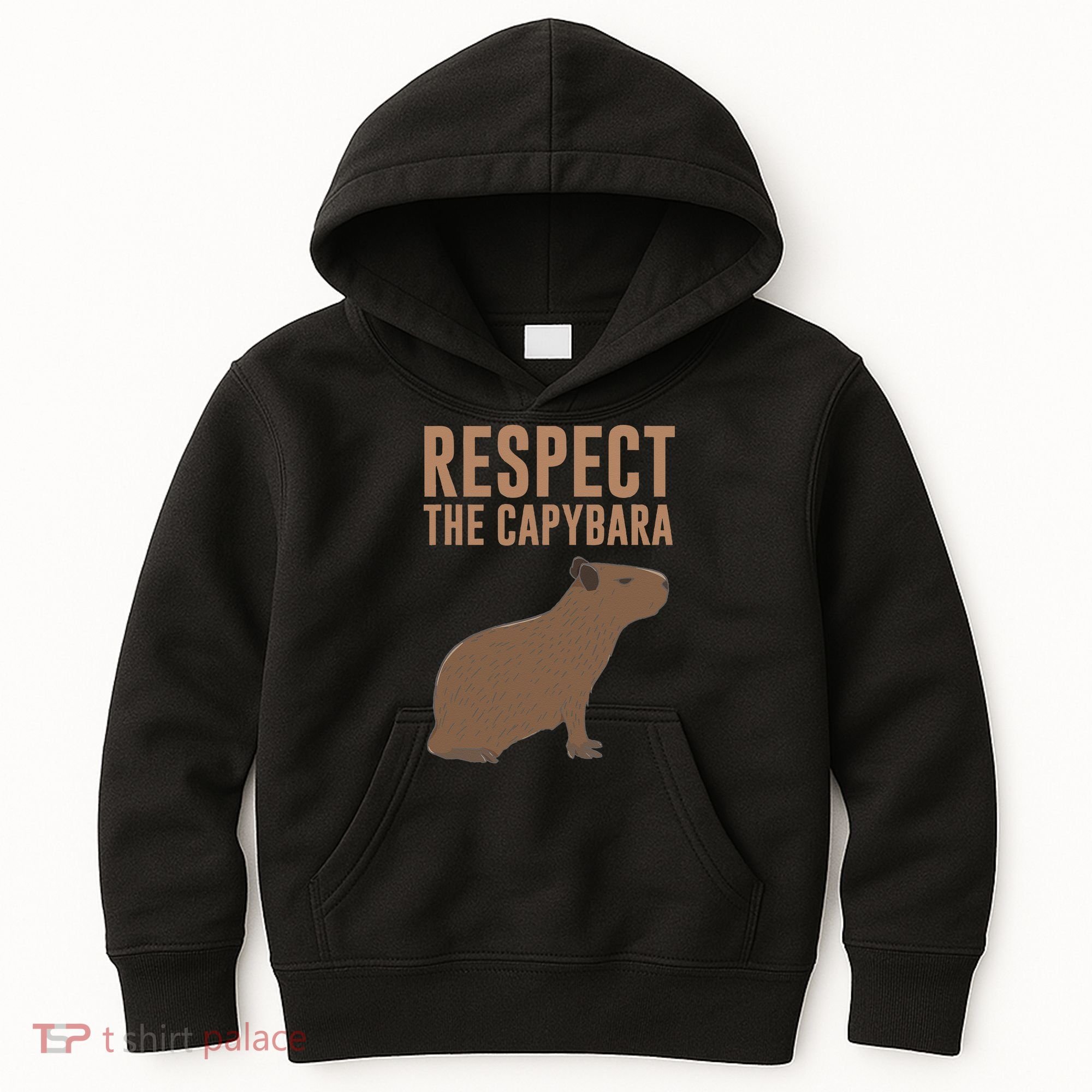 Capybara Gifts Respect The Capybara Cute Animal Kids Hoodie