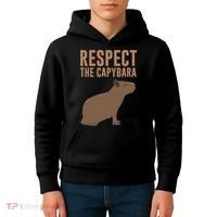 Capybara Gifts Respect The Capybara Cute Animal Kids Hoodie thumb 4