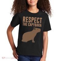 Capybara Gifts Respect The Capybara Cute Animal Kids T-Shirt thumb 2