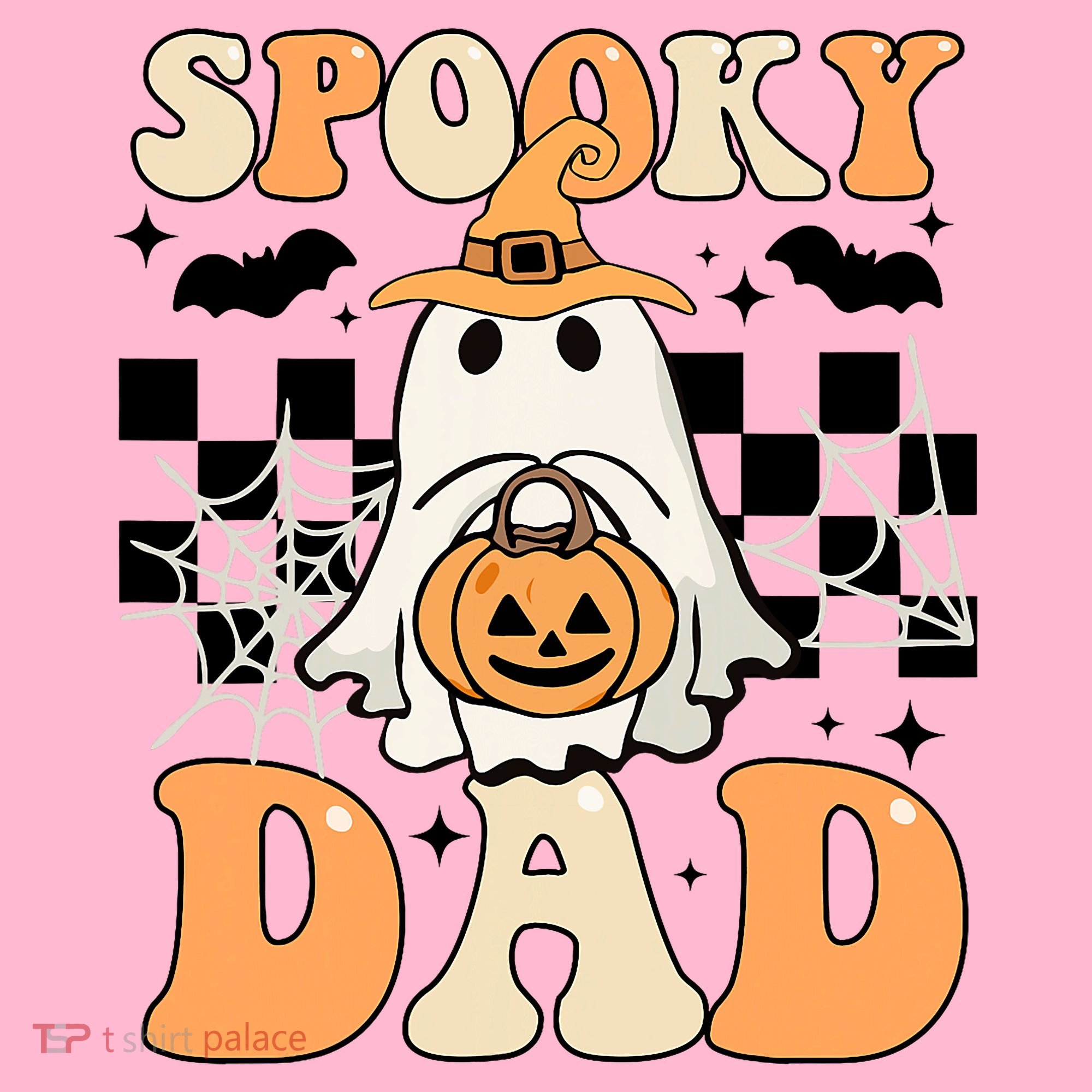 Cute Ghost Retro Spooky Season Halloween Spooky Dad Coaster