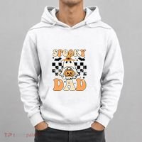 Cute Ghost Retro Spooky Season Halloween Spooky Dad Hoodie thumb 0