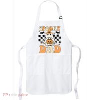 Cute Ghost Retro Spooky Season Halloween Spooky Dad Apron thumb 0