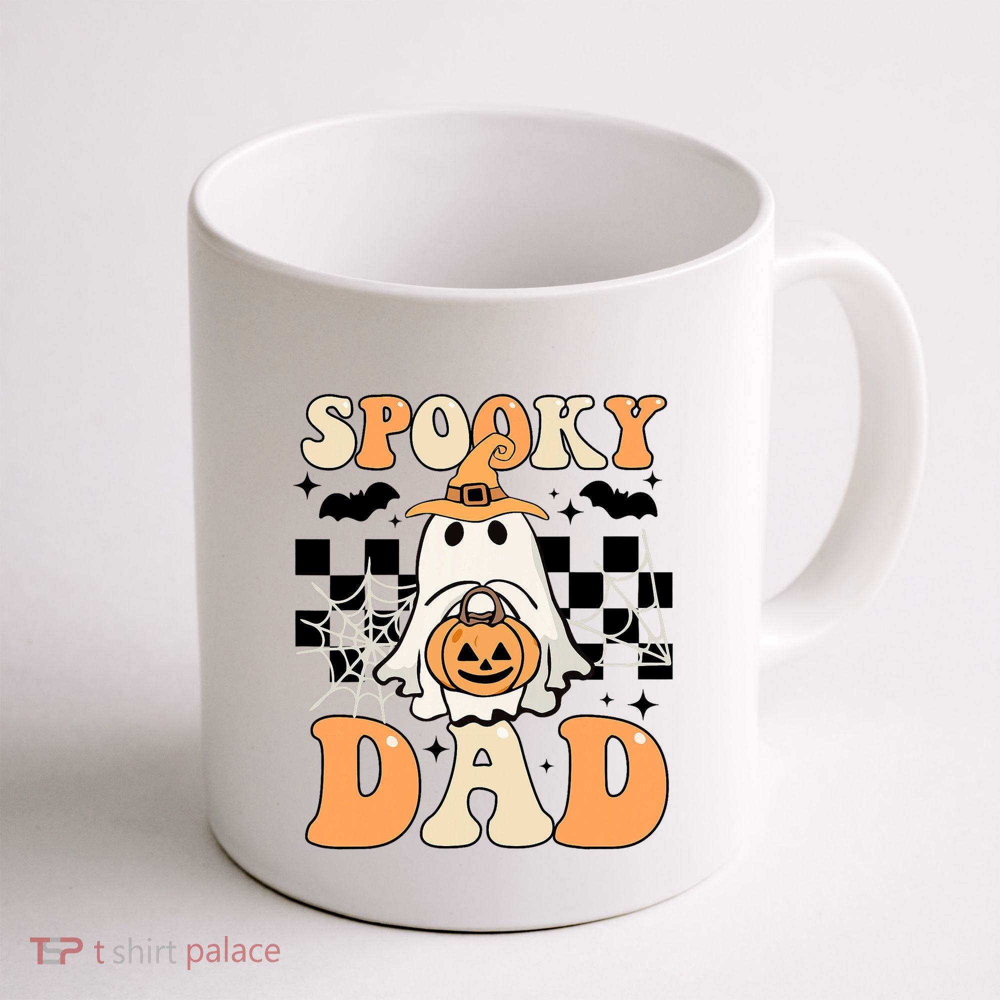 Cute Ghost Retro Spooky Season Halloween Spooky Dad Coffee Mug