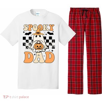 Cute Ghost Retro Spooky Season Halloween Spooky Dad Pajama Set