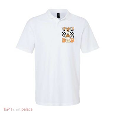 Cute Ghost Retro Spooky Season Halloween Spooky Dad Polo
