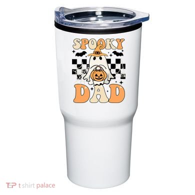 Cute Ghost Retro Spooky Season Halloween Spooky Dad Tumbler