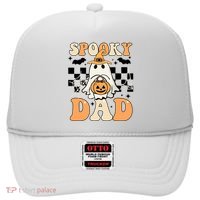 Cute Ghost Retro Spooky Season Halloween Spooky Dad Hat thumb 0