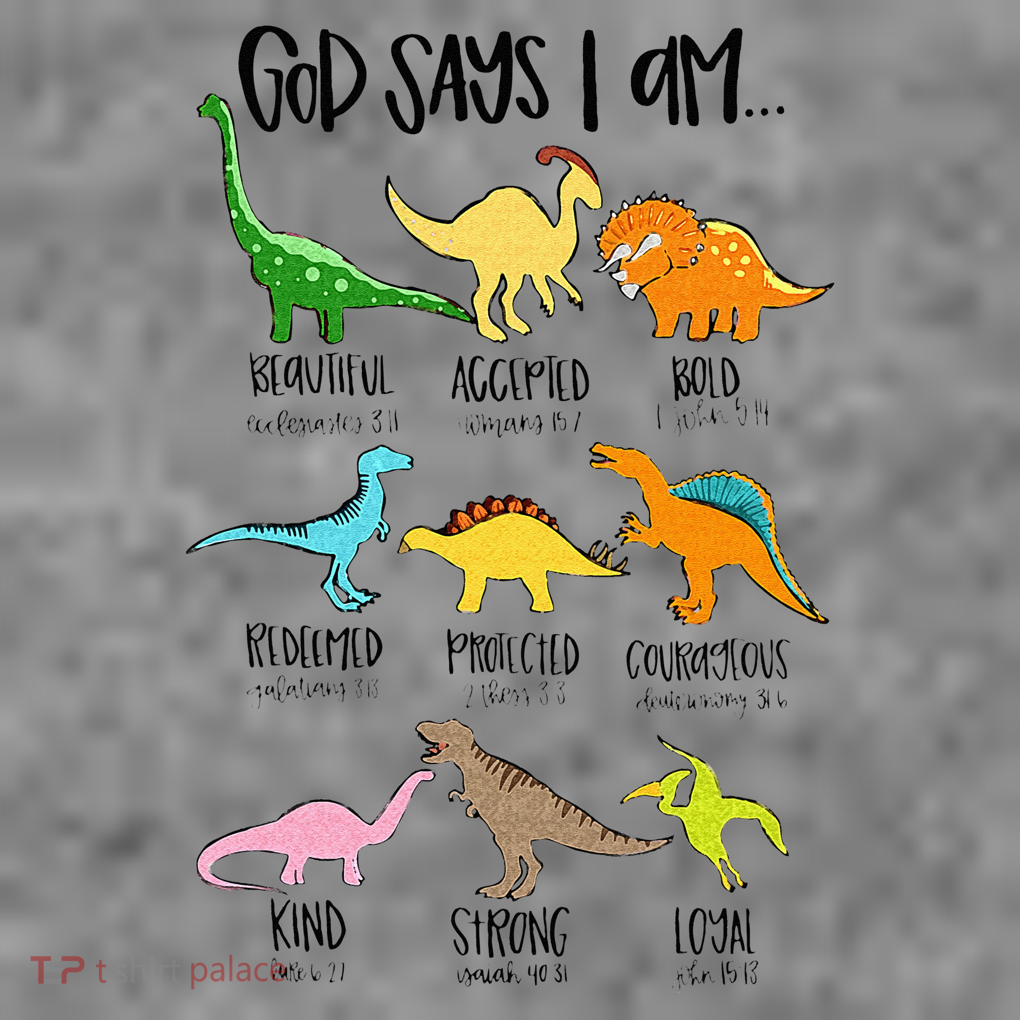 Cute God Says I Am Dinosaur Lover Funny Christian Kids Toddler Hoodie