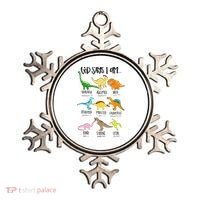 Cute God Says I Am Dinosaur Lover Funny Christian Kids Ornament thumb 0