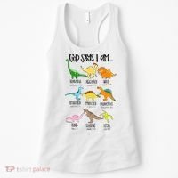 Cute God Says I Am Dinosaur Lover Funny Christian Kids Women's Tank Top thumb 0