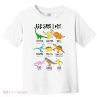 Cute God Says I Am Dinosaur Lover Funny Christian Kids Toddler T-Shirt thumb 0