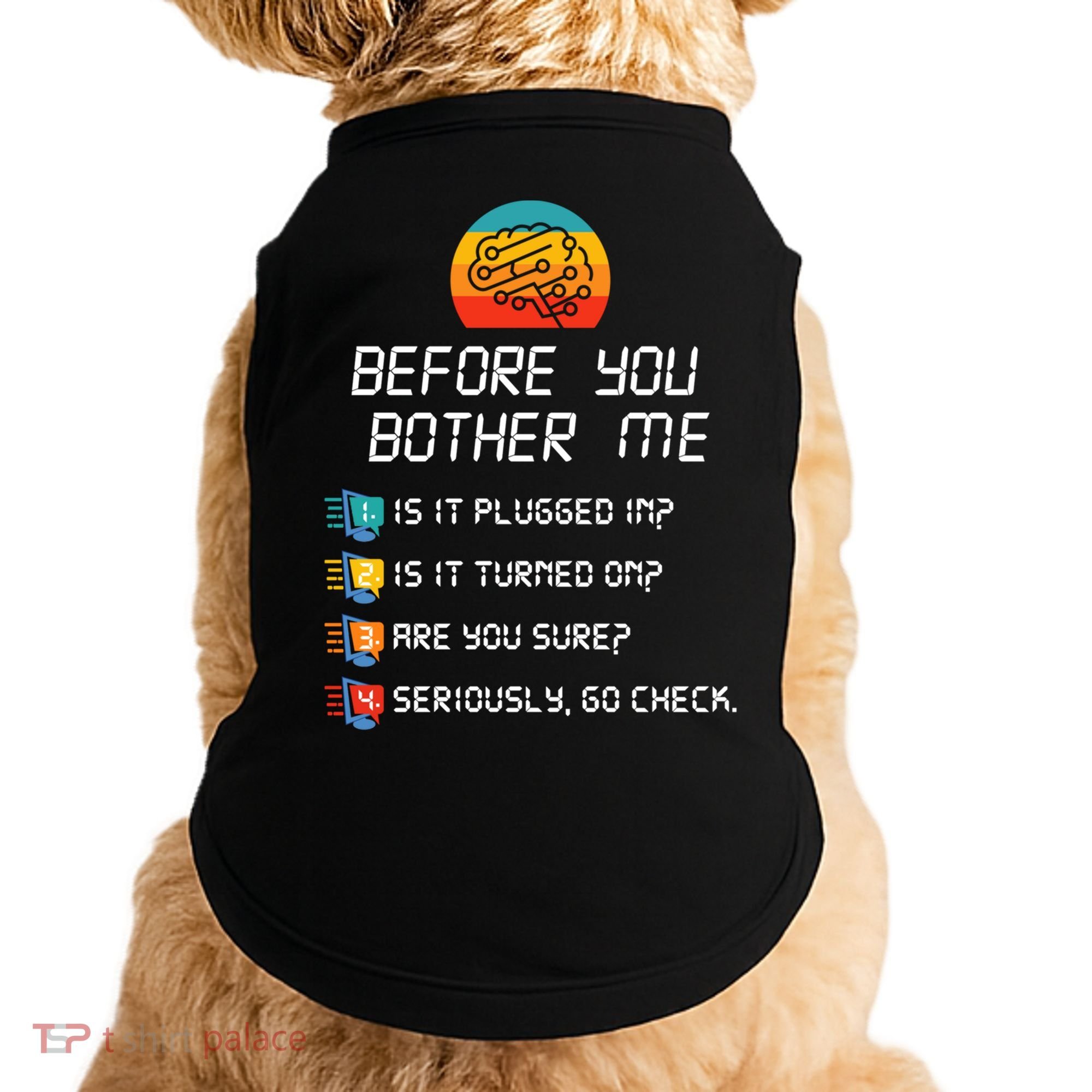 Computer Geek Sysadmin Gift Funny Tech Support Checklist Gift Doggie Tank