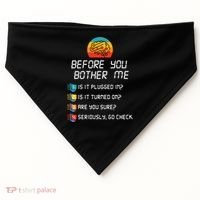 Computer Geek Sysadmin Gift Funny Tech Support Checklist Gift USA-Made Doggie Bandana thumb 0