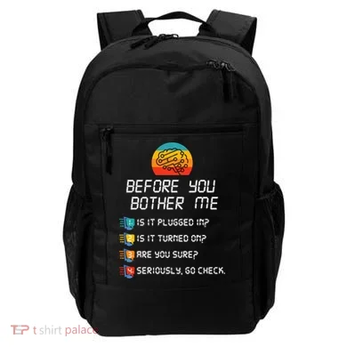 Computer Geek Sysadmin Gift Funny Tech Support Checklist Gift Backpack