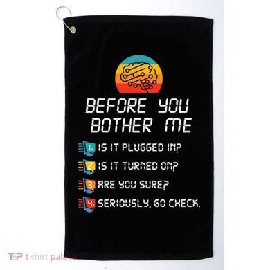 Computer Geek Sysadmin Gift Funny Tech Support Checklist Gift Golf Towel