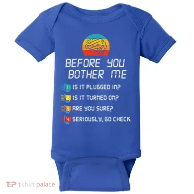 Computer Geek Sysadmin Gift Funny Tech Support Checklist Gift Baby Bodysuit