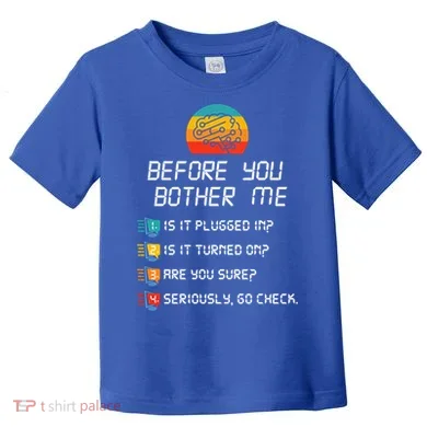 Computer Geek Sysadmin Gift Funny Tech Support Checklist Gift Toddler T-Shirt