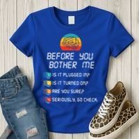 Computer Geek Sysadmin Gift Funny Tech Support Checklist Gift Women's T-Shirt thumb 3