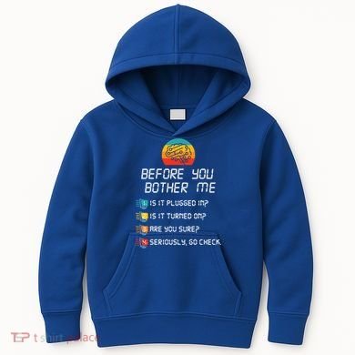 Computer Geek Sysadmin Gift Funny Tech Support Checklist Gift Kids Hoodie