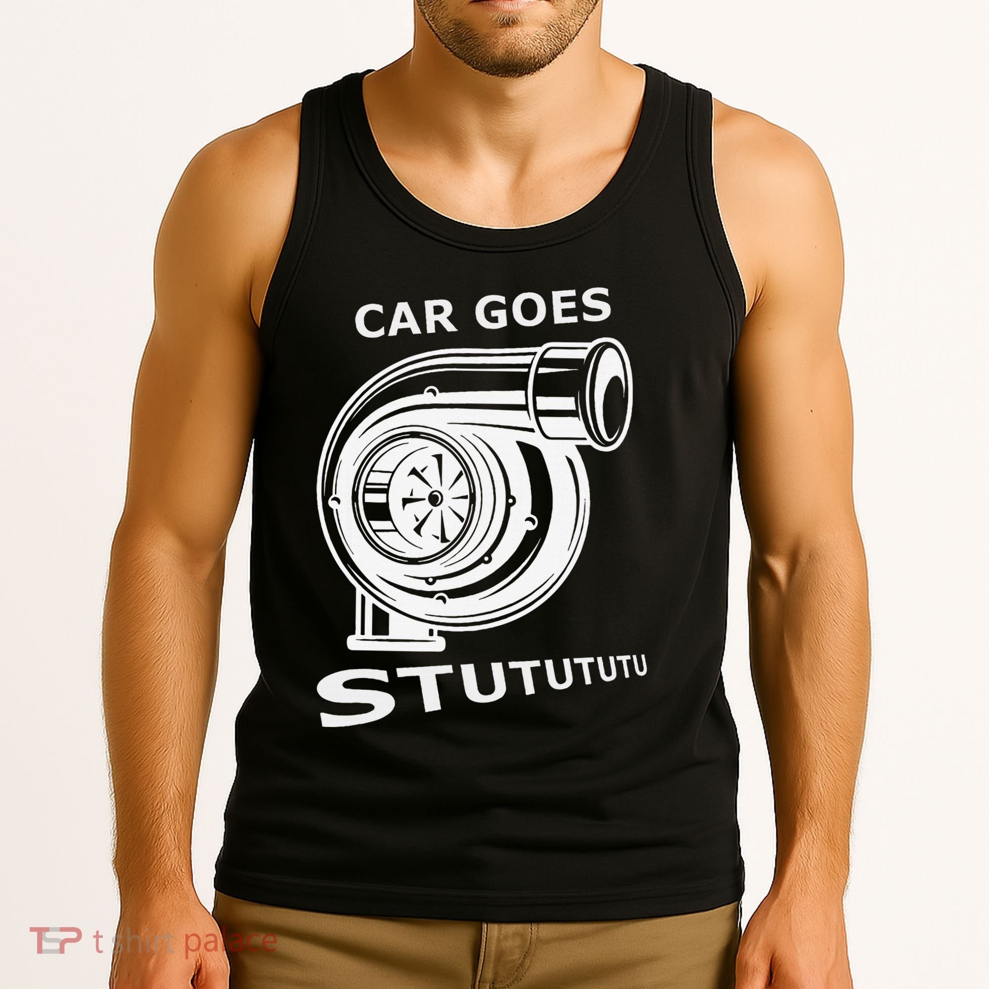 Car Goes Stutututu Car Guy Turbo Mechanic Gearhead Funny Tank Top