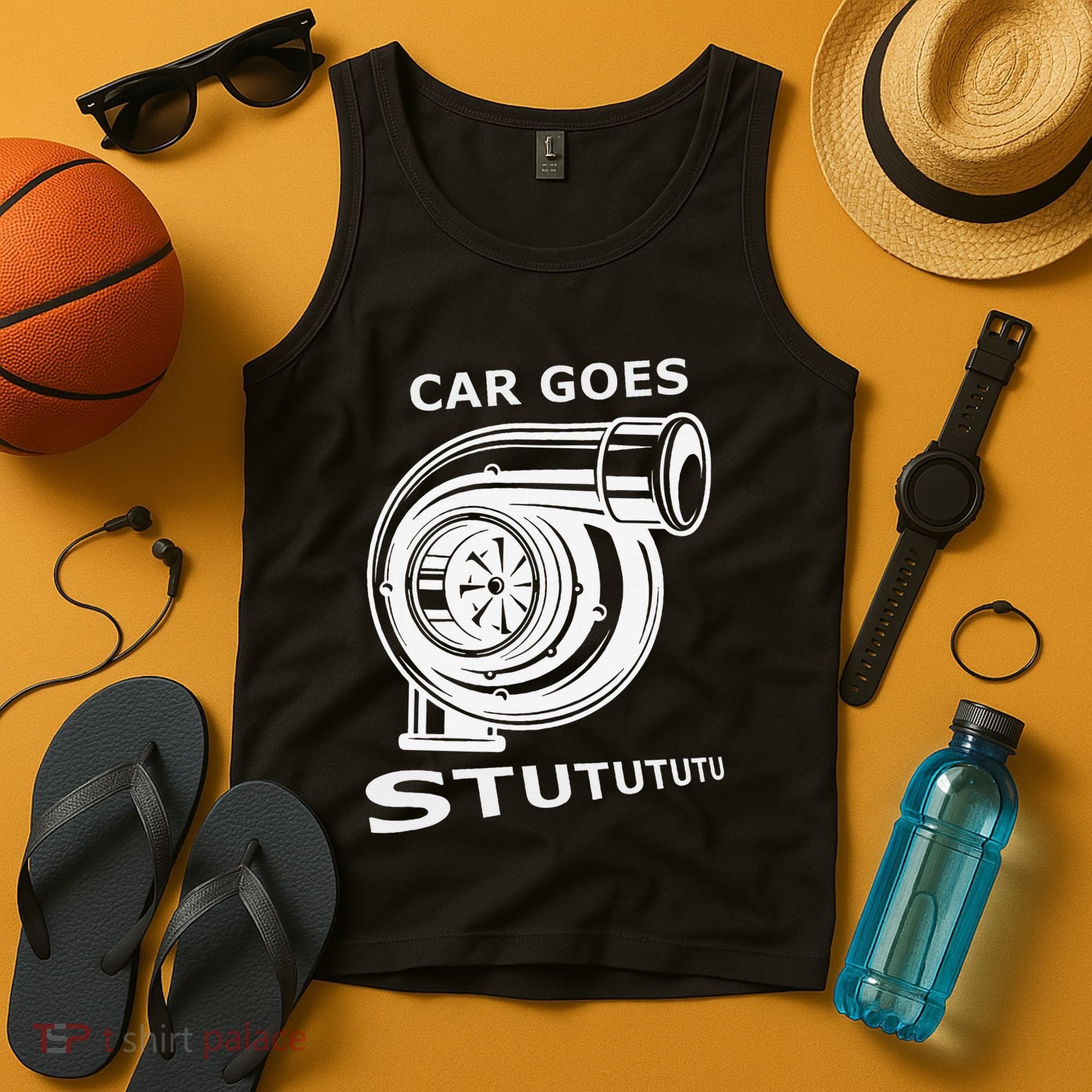 Car Goes Stutututu Car Guy Turbo Mechanic Gearhead Funny Tank Top