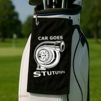 Car Goes Stutututu Car Guy Turbo Mechanic Gearhead Funny Golf Towel thumb 2