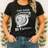 Car Goes Stutututu Car Guy Turbo Mechanic Gearhead Funny Women's T-Shirt thumb 2