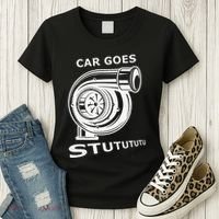 Car Goes Stutututu Car Guy Turbo Mechanic Gearhead Funny Women's T-Shirt thumb 3