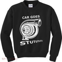 Car Goes Stutututu Car Guy Turbo Mechanic Gearhead Funny Kids Sweatshirt thumb 0