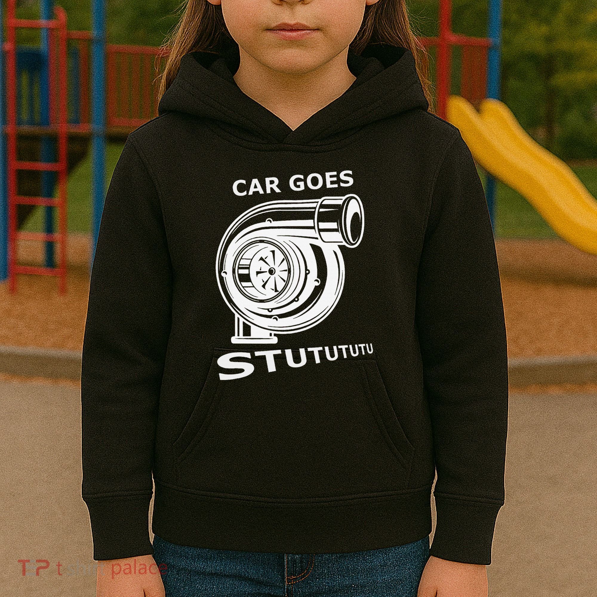 Car Goes Stutututu Car Guy Turbo Mechanic Gearhead Funny Kids Hoodie