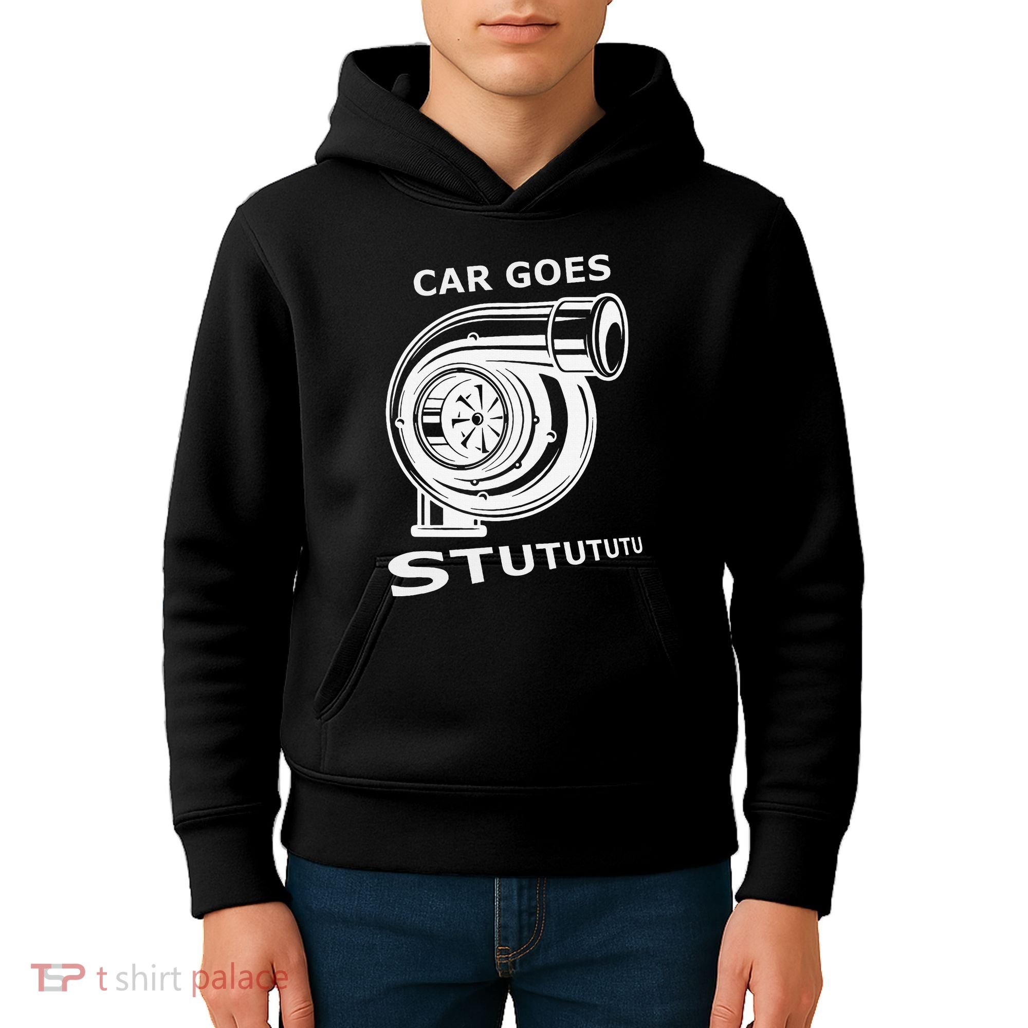 Car Goes Stutututu Car Guy Turbo Mechanic Gearhead Funny Kids Hoodie