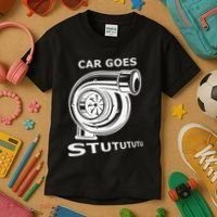 Car Goes Stutututu Car Guy Turbo Mechanic Gearhead Funny Kids T-Shirt thumb 3