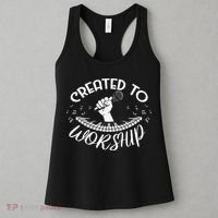 Christian Guitarist Shirt Created To Worship Musician Women's Tank Top thumb 3
