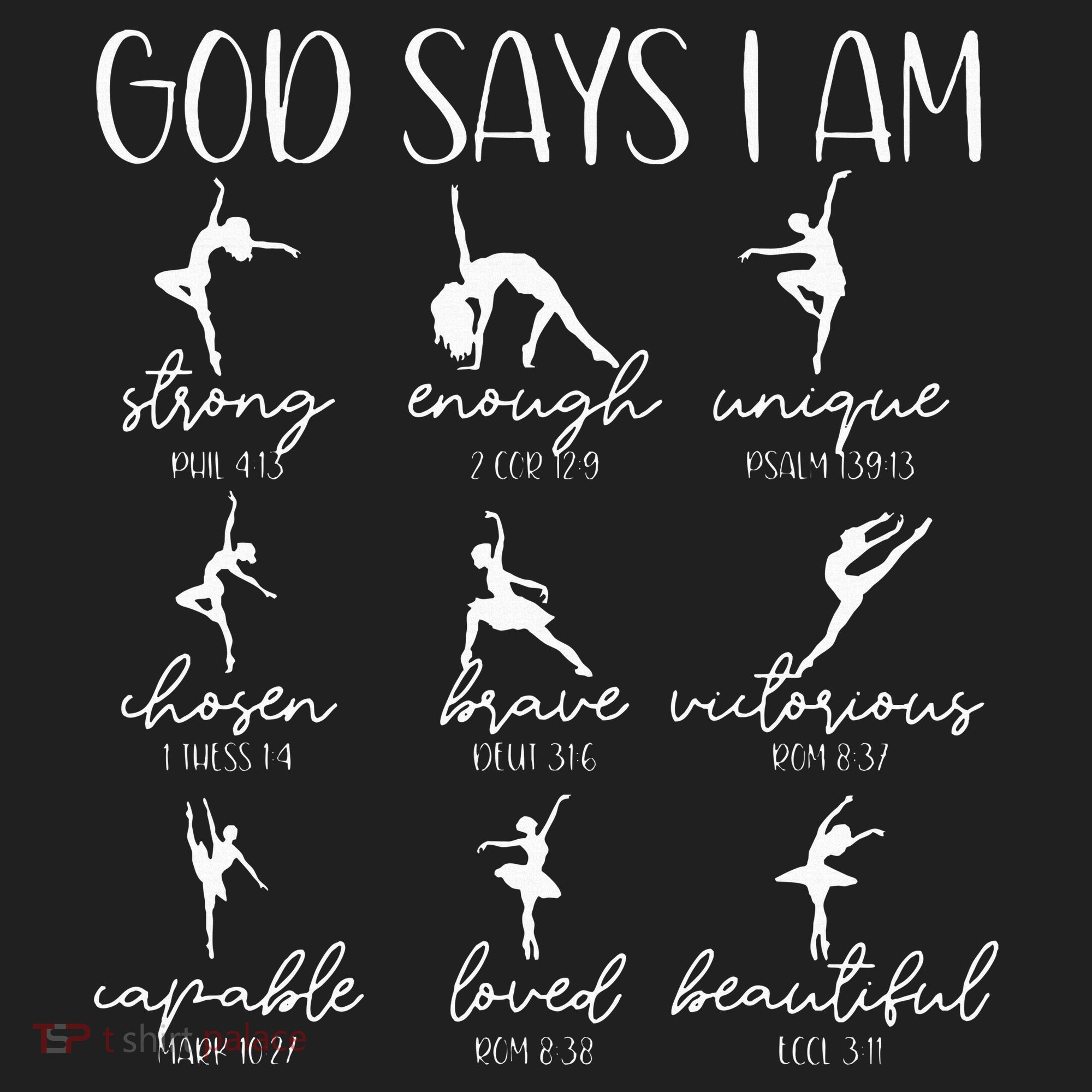 Christian God Says I Am Bible Verse Religious Ballet Dancer Women's Sweatshirt