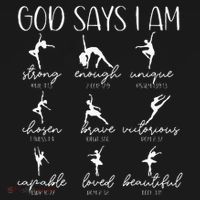 Christian God Says I Am Bible Verse Religious Ballet Dancer Coaster thumb 2