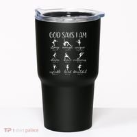 Christian God Says I Am Bible Verse Religious Ballet Dancer Tumbler thumb 0